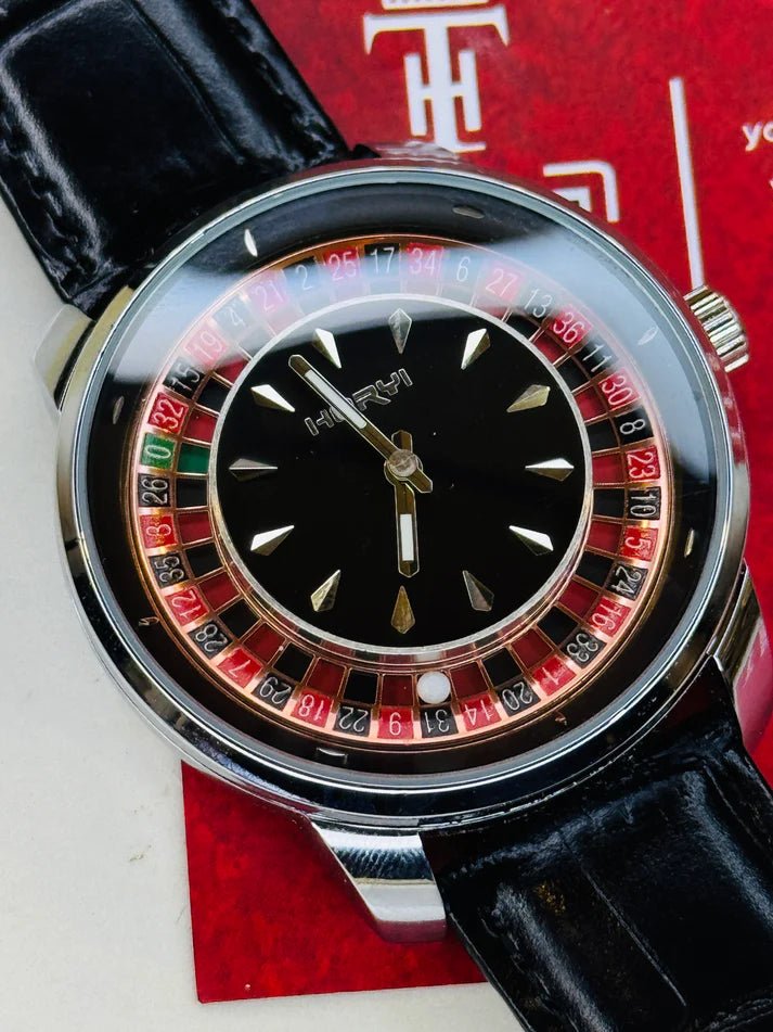 HERYI Casino Watch With Leather Strape